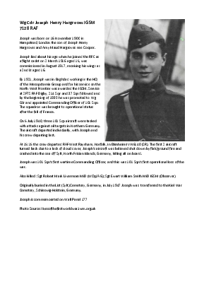 A preview of a PDF biography for Hargroves, Joseph Henry